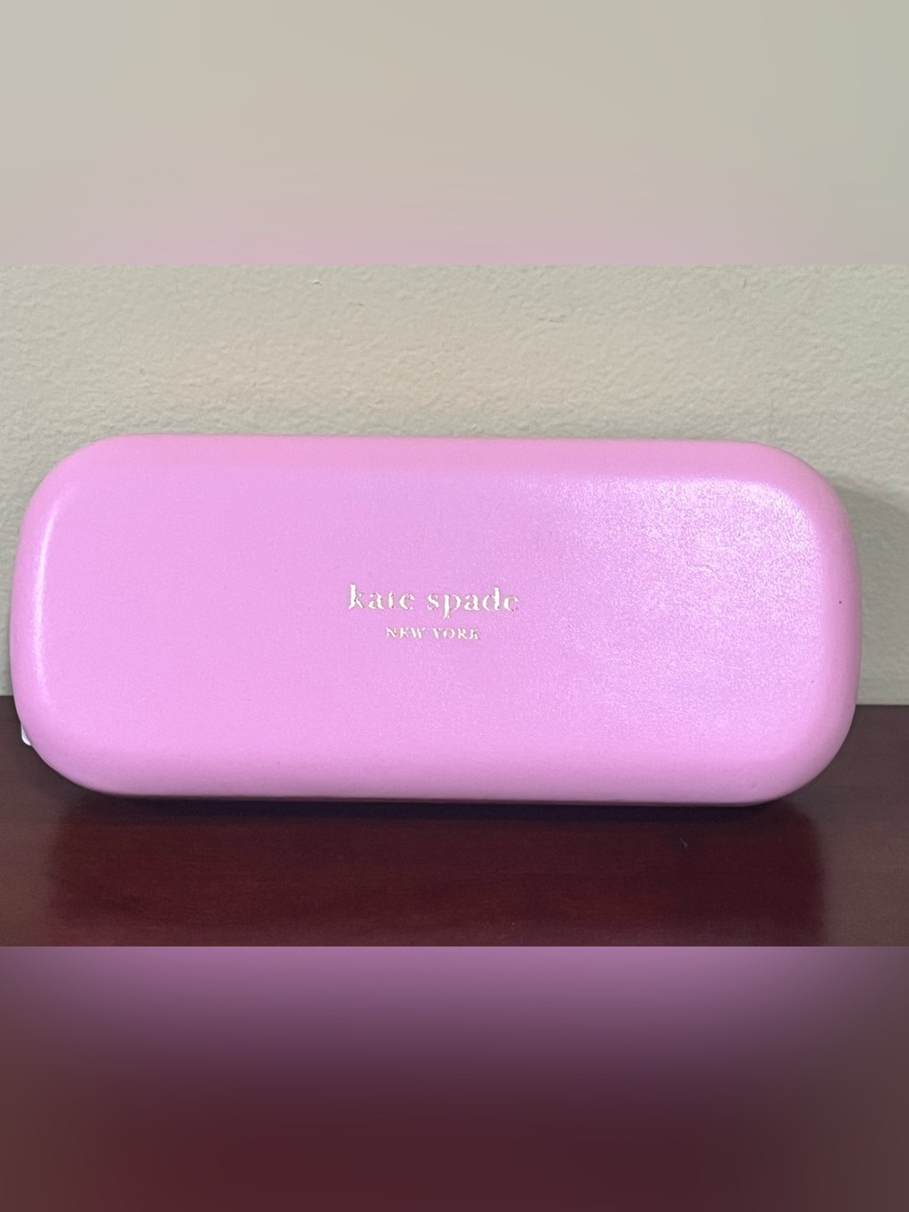 kate spade Pink Eyeglass Case with Gold Logo